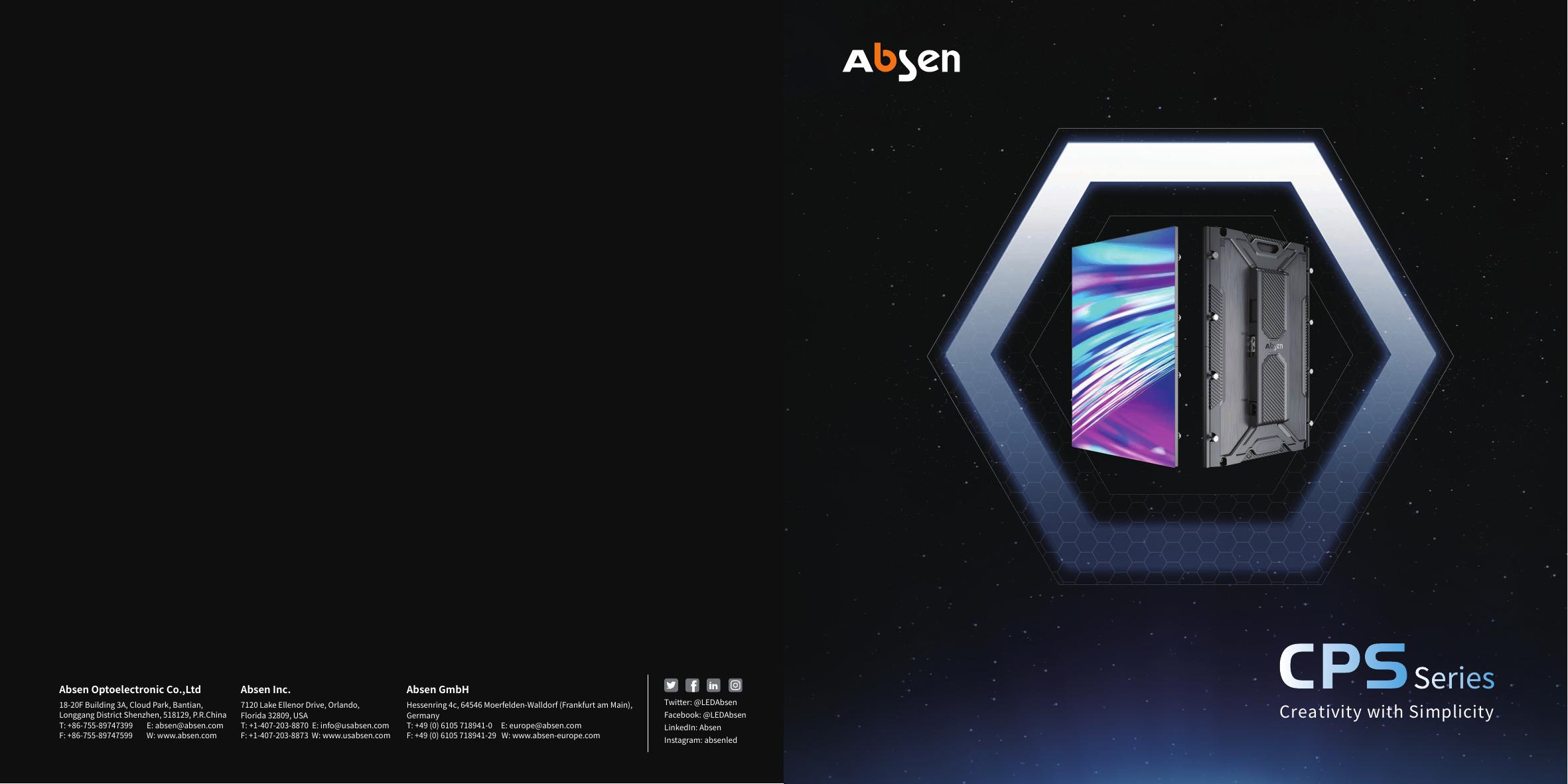 Absen CPS Series brochure — page 1